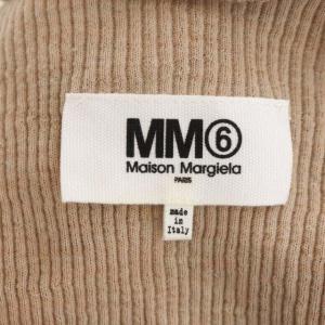 Maison Margiela MM6 ロゴ刺繍セーターニットタートルネックニット 長袖 プルオーバー S ピンクブラウン