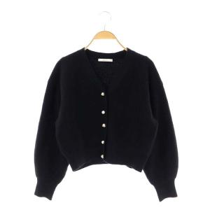2021年 ホリデーコレクション ニット カーディガン 長袖 Vネック 38 ブラック