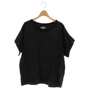 20SS SHIRTING LINEN 半袖カットソー クルーネック プルオーバー リネン 2 黒 ブラック