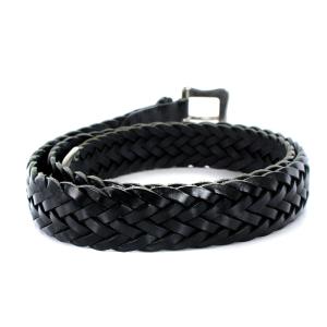 J&M DAVIDSON ベルト レザー 編み込み 黒 ブラック