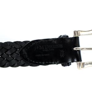 J&M DAVIDSON ベルト レザー 編み込み 黒 ブラック