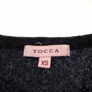 TOCCA 19AW CASHMERE KNIT カーディガン ニット 前開き カシミヤ ビジューボタン 長袖 XS ダークグレー