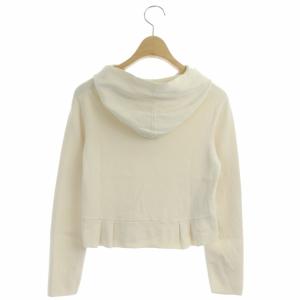TOCCA フーディーZIPカーディガン ジップアップ ショート丈 長袖 XS オフホワイト