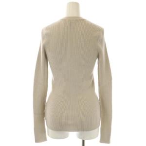 Spick&Span 20AW WASHABLE RIB プルオーバー リブニット カットソー 長袖 クルーネック プルオーバー ウール ベージュ
