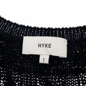 HYKE TILDEN SWEATER BOLERO チルデンニット ボレロ カーディガン 長袖 1 紺 白 ネイビー ホワイト