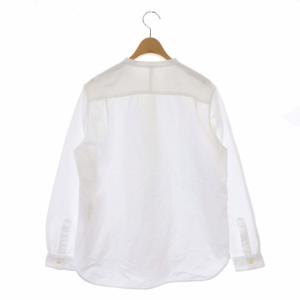 MHL. バンドカラー 長袖 シャツ 前開き コットン 3 ホワイト
