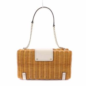 kate spade new york かごバッグ ワンショルダーバッグ 茶 ブラウン 白 ホワイト PXRU3262