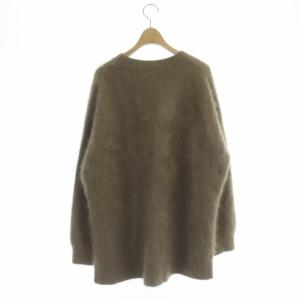 Plage 20AW Fur クルースリットプルオーバー ニット セーター 長袖 茶 ブラウン