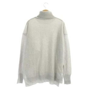 Spick&Span PURE CASHMERE カシミヤ タートル ニット セーター プルオーバー スリット 長袖 F ライトグレー