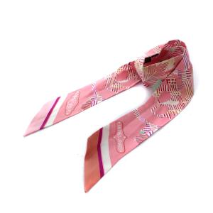 CAVALCADOUR ツイリー スカーフ シルク 絹 ピンク OH