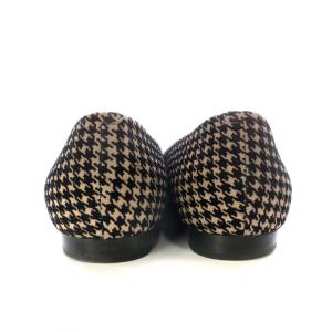 PELLICO ANIMA パンプス フラット ポインテッドトゥ 千鳥プレート 24cm ベージュ