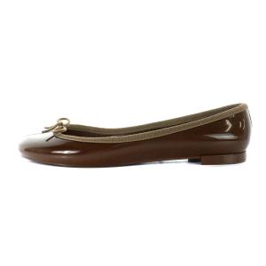 Repetto CENDRILLON BABY バレエシューズ パンプス リボン ラバー 38 24.7cm 茶 ブラウン V1499UNI