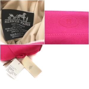 HERMES ボリード ミニ ポーチ Hロゴ キャンバス ピンク