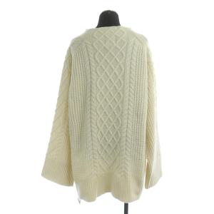 Spick&Span ハミルトンウール ケーブル ボトルネック ニット セーター 長袖 ビッグサイズ アイボリー