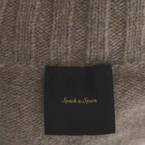 Spick&Span カシミヤウールタートルプルオーバー ニット セーター 長袖 グレージュ