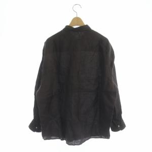 Spick&Span 20SS ビックシャツ カットソー 長袖 リネン F 茶 ブラウン