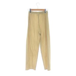 ISSEY MIYAKE プリーツパンツ イージー XS ベージュ