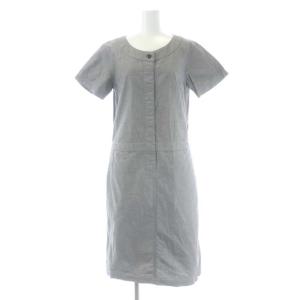ワンピース ひざ丈 半袖 1 グレー