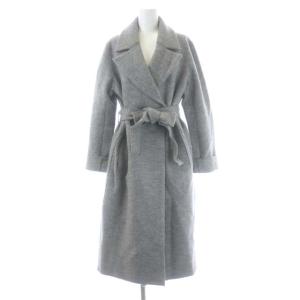 MILLED JERSEY ロング ウールコート ダブル ウール 40 グレー