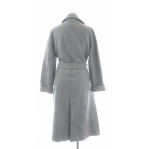 23区 MILLED JERSEY ロング ウールコート ダブル ウール 40 グレー