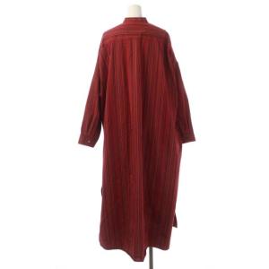 UNITED ARROWS スタイルフォーリビング Style for Living 19SS シャツワンピース 長袖 Aライン ロング ストライプ バンドカラー