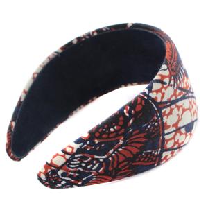 カチューシャ 総柄 ロゴ 赤 レッド 紺 ネイビー