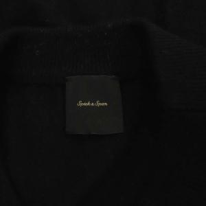 Spick&Span 21AW ESSENCEロゴニット セーター 長袖 ウール ブラック