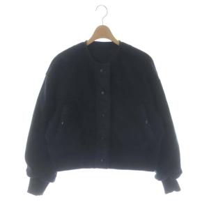 Spick&Span 21AW フリース MA-1リバーシブルブルゾン ジャケット F 黒 ブラック