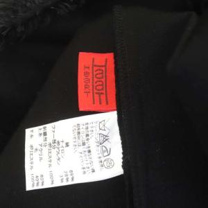 ISSEY MIYAKE ハート HaaT ノースリーブ裾ファーワンピース ひざ丈 2 黒 ブラック