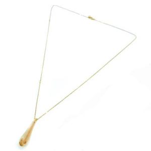 SWAROVSKI ロングネックレス ペンダント クリスタル ゴールド色 ベージュ