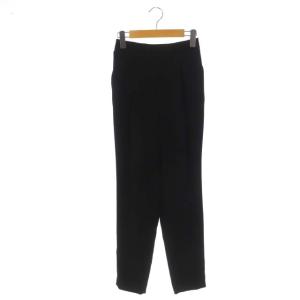 イージーパンツ テーパードパンツ タック 36 黒 ブラック