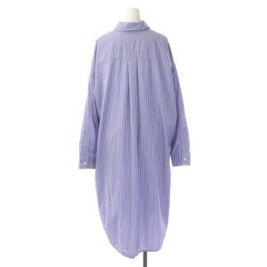 REMI RELIEF アパルトモン別注 20AW シャツワンピース ストライプ ロング 長袖 ブルー ホワイト