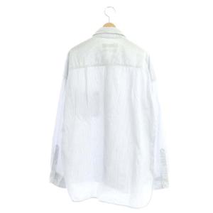 REMI RELIEF ストライプシャツ 長袖 F 白 紺 ホワイト ネイビー