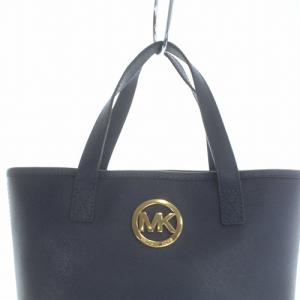MICHAEL KORS ミニハンドバッグ ロゴ レザー トートバッグ 紺 ネイビー