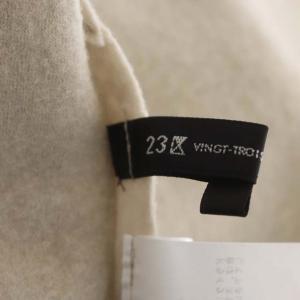 23区 コンプレストパイル ロングカーディガン ニット 44 オフホワイト