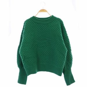 21AW ニットプルオーバー セーター 長袖 44 緑 グリーン
