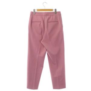 23区 21AW TRストレッチギャバ テーパードパンツ センタープレス ジッパーフライ 44 ピンク
