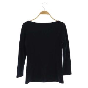 BORDERS at BALCONY WEEKEND LONG SLEEVES TEE カットソー Tシャツ 長袖 プルオーバー ロゴワッペン 36 濃紺 ダークネイビー