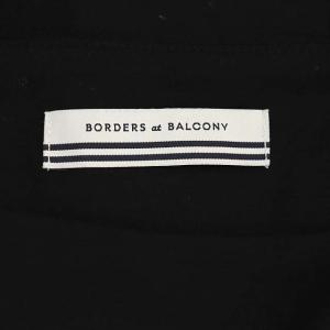 BORDERS at BALCONY WEEKEND LONG SLEEVES TEE カットソー Tシャツ 長袖 プルオーバー ロゴワッペン 36 濃紺 ダークネイビー