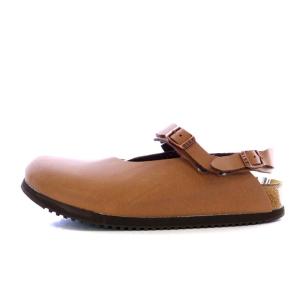 BIRKENSTOCK モロッコ Marokko サンダル フラット ストラップ レザー 24cm 茶色 ブラウン