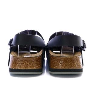 BIRKENSTOCK モロッコ Marokko サンダル フラット ストラップ レザー 24cm 黒 ブラック