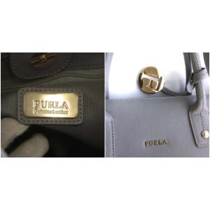 FURLA ハンドバッグ ショルダーバッグ 2way レザー グレー