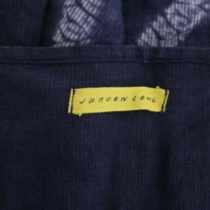 JURGEN LEHL リネンチュニック ワンピース オーバーサイズ ミニ 九分袖 紺 ネイビー