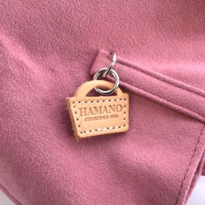 HAMANO ラムース ポータブル スモール トートバッグ ハンドバッグ 折り畳み スエード ピンク