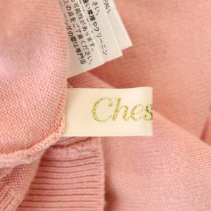 Chesty ビジュー カーディガン ニット 長袖 F ピンク