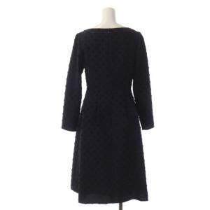 TOCCA 22AW CINEMATHEQUE ワンピース タック ボートネック 00 ネイビー