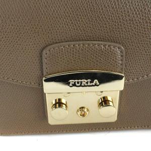 FURLA メトロポリス チェーンショルダーバッグ レザー 茶 ブラウン