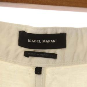 ISABEL MARANT デニムパンツ ジーンズ テーパード ジッパーフライ コットン 34 白 ホワイト