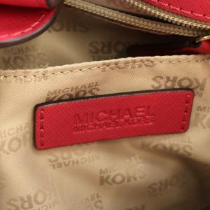 MICHAEL KORS ハンドバッグ ショルダーバッグ 2way MK柄 レザー 茶 ブラウン ピンク
