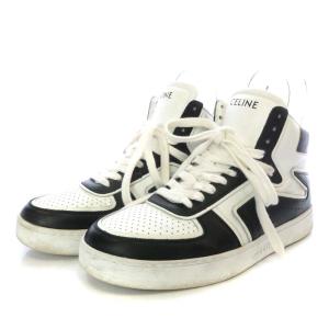 CELINE TRAINER HIGH TOP SNEAKER CT-01 スニーカー 23cm ホワイト